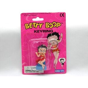 1995 Betty Boop Keychain Red 2 pc Dress USA Hearst Corp Dorda Toys Vintage